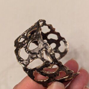 Cuff Sterling Black Rhodium with Gold highlights!